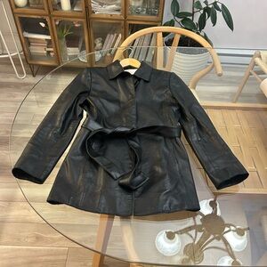 Vintage Black Leather Women's Jacket